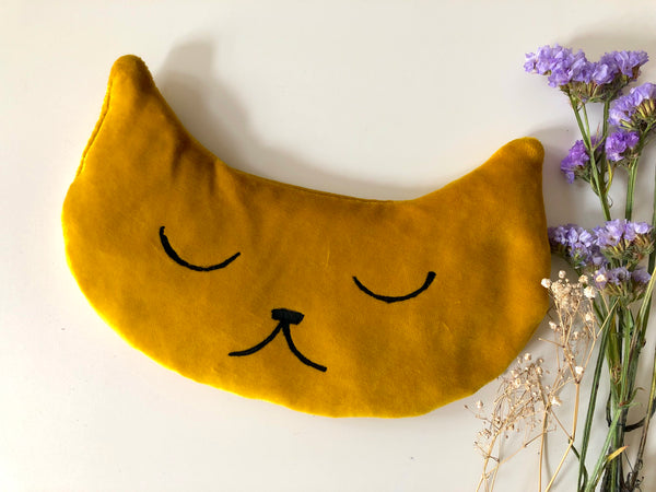 Organic cotton hangover eye pillow VELVET CAT