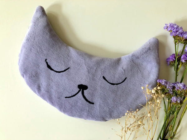 Organic cotton hangover eye pillow VELVET CAT