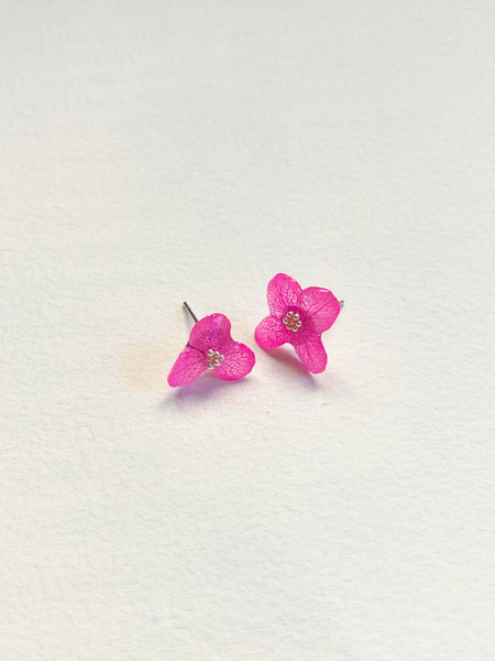 Flower earrings TINY PINK