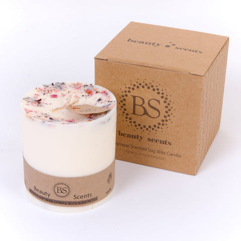 Beauty Scents large soy wax candle champagne and roses