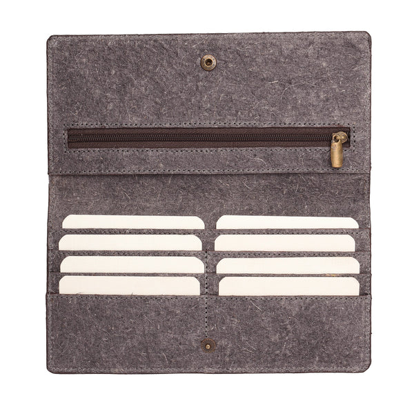 Coconut leather wallet IKON grey