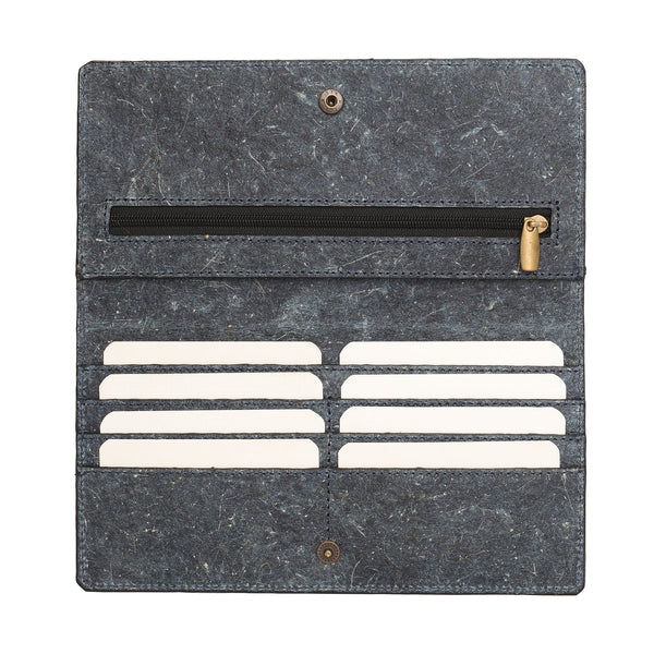 Coconut leather wallet IKON blue