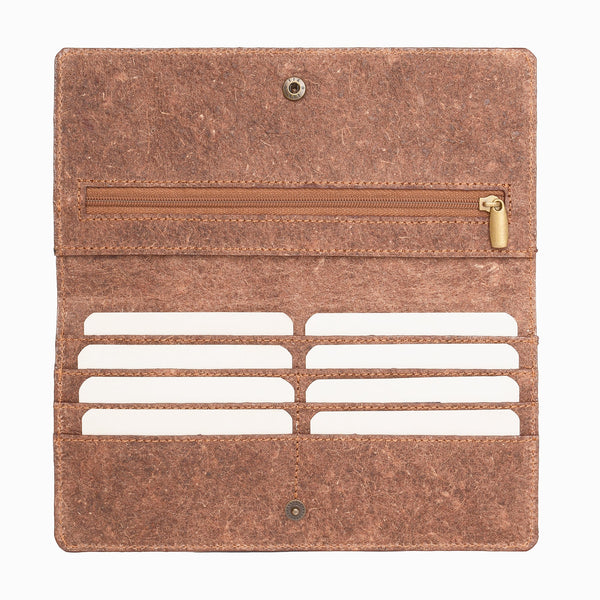 Coconut leather wallet IKON brown