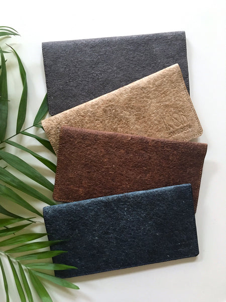Coconut leather wallet IKON grey