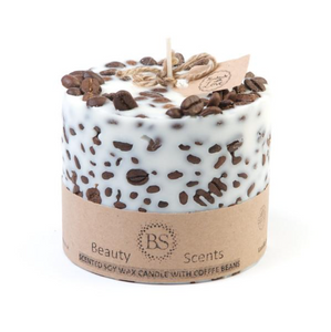 Beauty Scents large soy wax candle vanilla and coffee