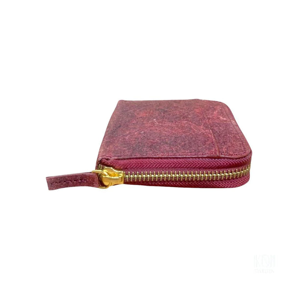 Coconut leather wallet ZIP red