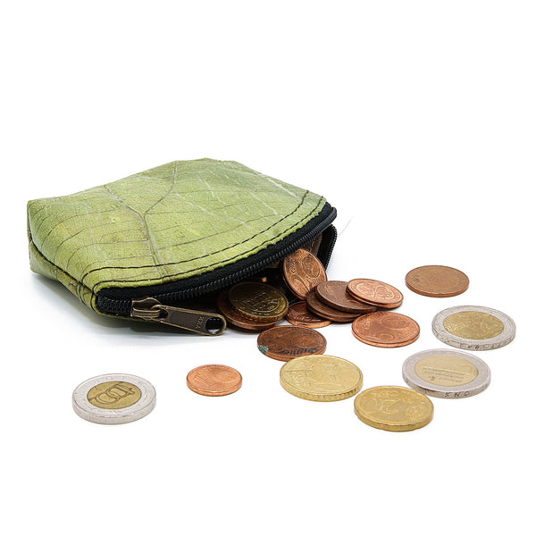 Teak leaf mini purse GREEN